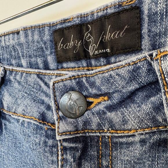 Baby Phat Y2K Cuffed Medium Wash Jeans 2000s McBling Jersey Shore EUC Womens 3 - Picture 10 of 12